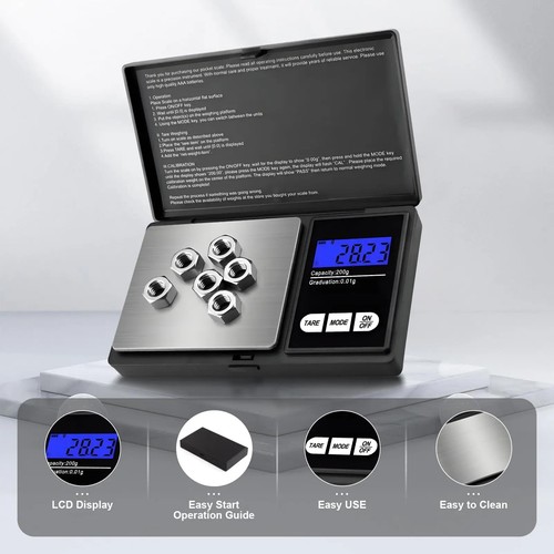 Digital pocket scales 200g - pocket,