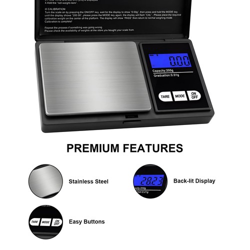 Digital pocket scales 200g - digital,